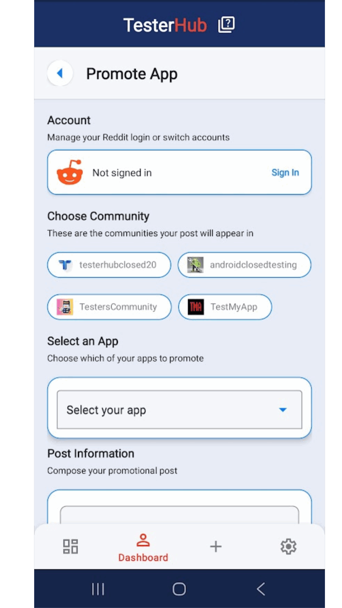 Promote App workflow in TesterHub